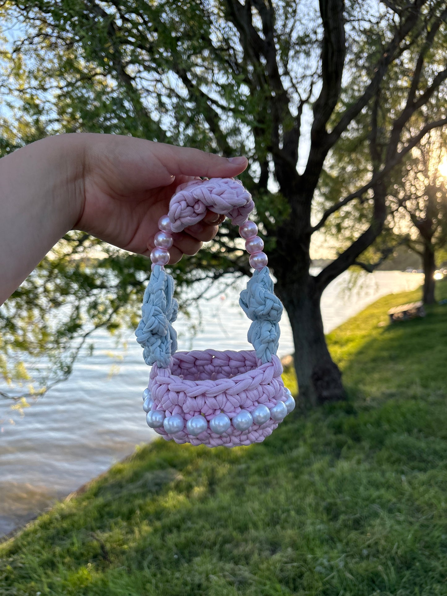 Háčkovaná kabelka na kávu ☕️🌸