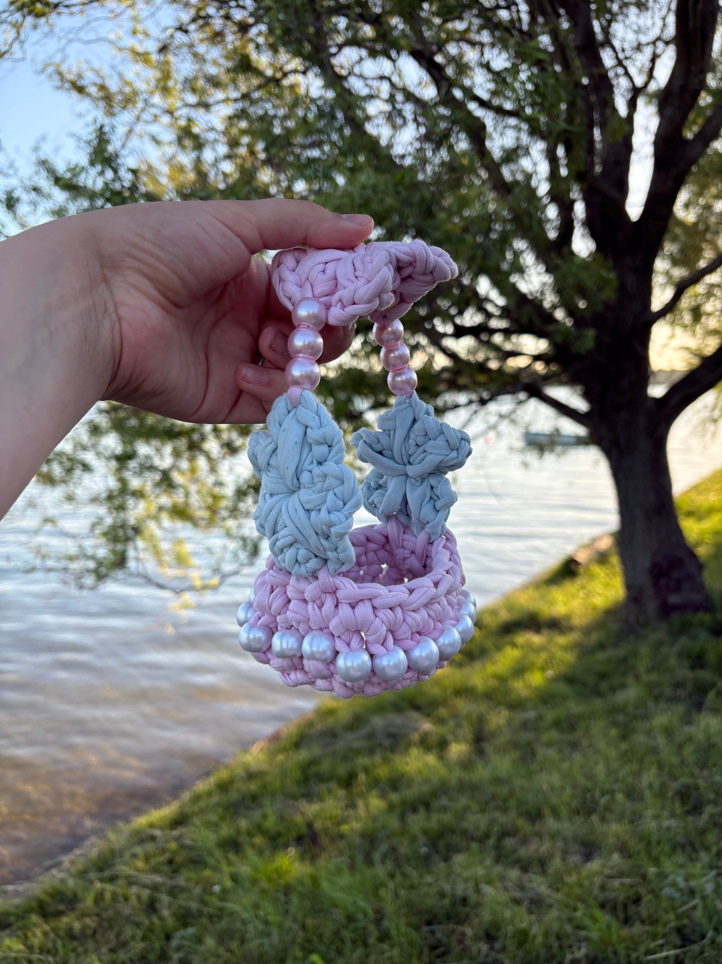 Háčkovaná kabelka na kávu ☕️🌸