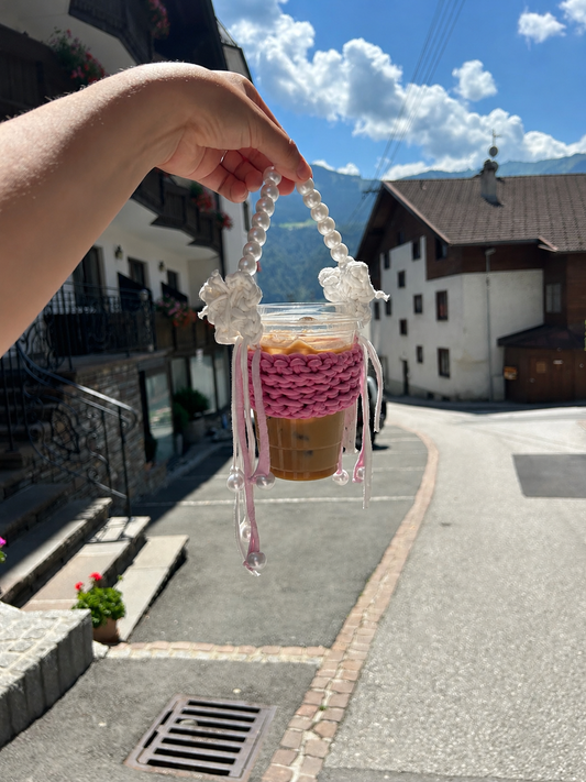 Háčkovaná kabelka na kávu ☕️🌸