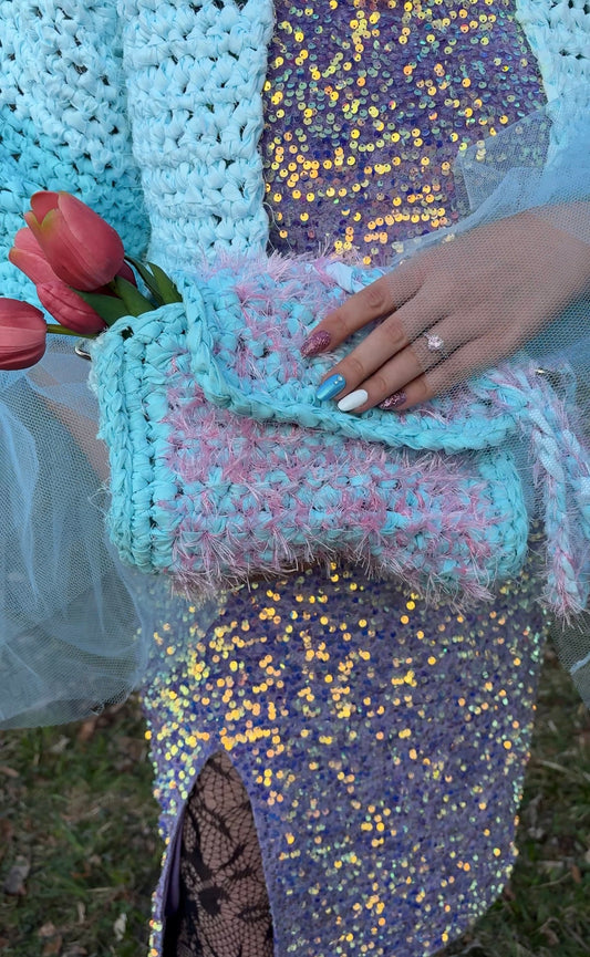 Háčkovaná kabelka “Rosy Cloud” ☁️🦋