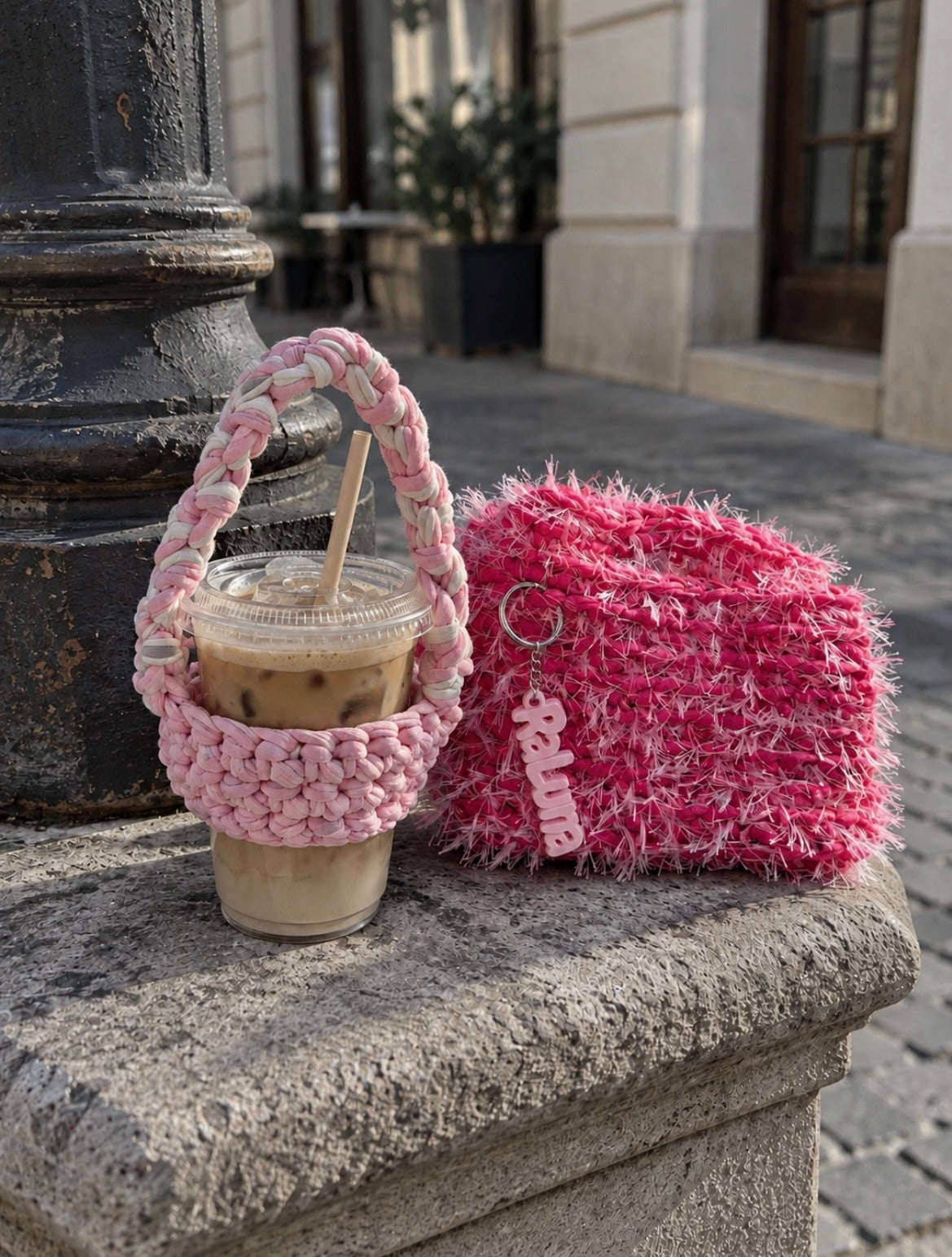 Háčkovaná kabelka na kávu ☕️🌸